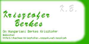 krisztofer berkes business card